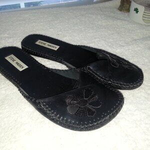 RELISTED- Size 7 Steve Madden Vintage Black Worn Womens Flats Mules Slides